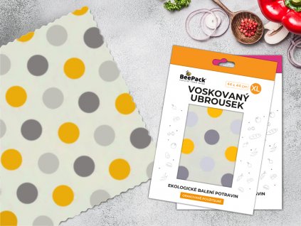 Voskovaný ubrousek Beepack - BAREVNÉ PUNTÍKY