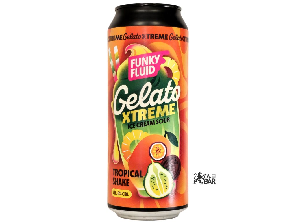 Funky Fluid - 30°Gelato XTREME: Tropical Shake 500ml can 8% alc.