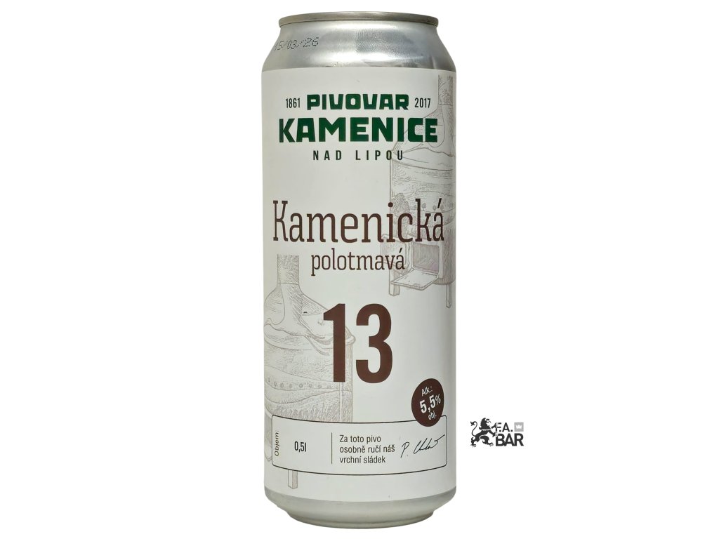 Kamenice nad Lipou - 13°Kamenická 0,5l plech 5,5% alc.