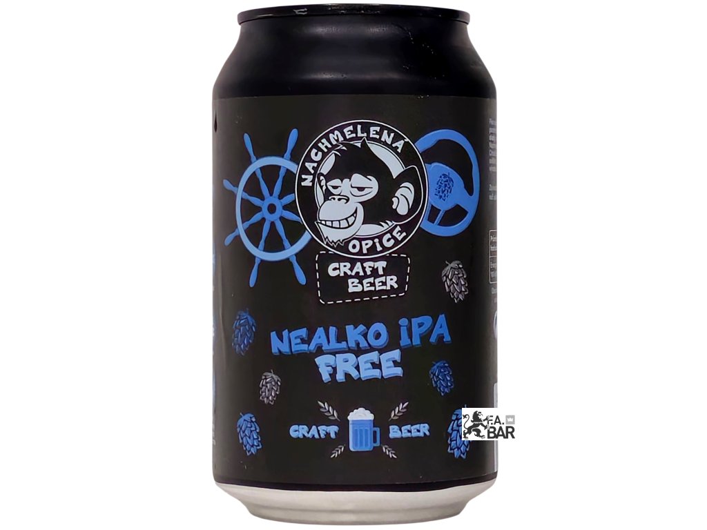 NACHMELENÁ OPICE - NEALKO IPA FREE  - 0,33l plech 0% alk.