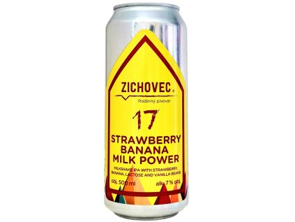 Zichovec - 17°Strawberry Banana Milk Power 0,5l can 7% alc. 