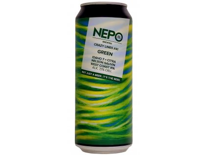 Nepomucen - 16°Crazy Lines #41: Green 500ml can 7,1% alc.
