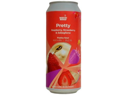 Magic Road - 18°Pretty - Raspberry, Strawberry & Zabaglione (ZABAJONE) 500ml can 4,8% alc.