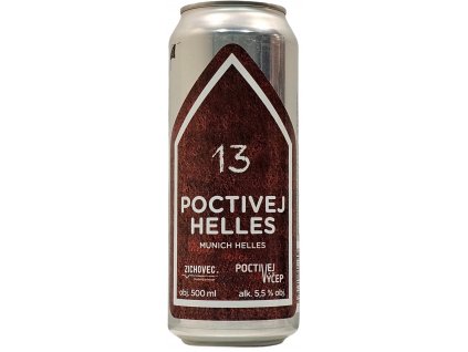 Zichovec - 13°Poctivej Helles 0,5l can 5,6% alc.