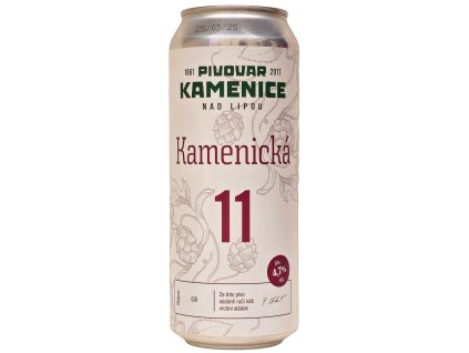 Kamenice nad Lipou - Kamenická 11° 0,5l can 4,7% alc.