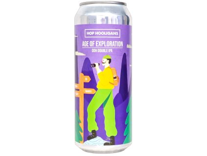 HOP HOOLIGANS - Age of Exploration V5: Riwaka, Wakatu & Galaxy 500ml plech 8% alc.