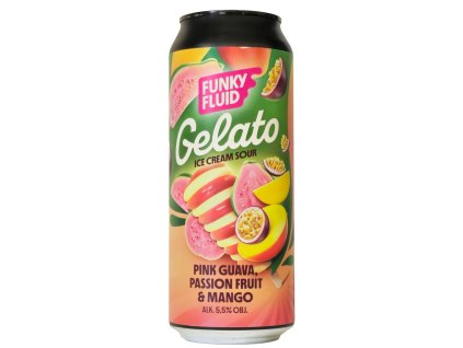 Funky Fluid - Gelato: Pink Guava, Passion Fruit & Mango 500ml can 5,5% alc.