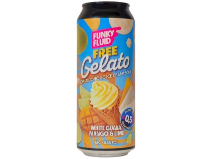 Funky Fluid - Free Gelato: White Guava, Mango & Lime 0,5l can <0,5% alc.