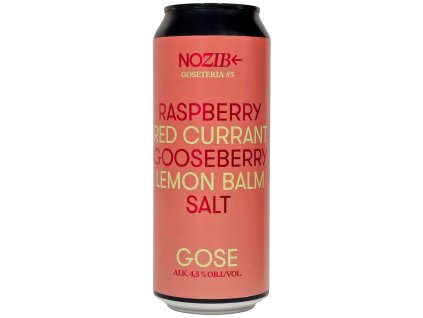 NOZIB - GOSETERIA #5 Raspberry + Red Currant + Gooseberry + Lemon Balm + Salt 0,5l can 4,5% alc.