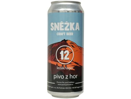 Pecký pivovar - Sněžka Světlý ležák 12° 0,5l  4,8% alc.