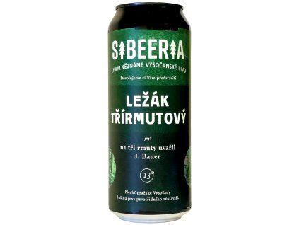 Sibeeria - Ležák Třírmutový 13° 0,5l plech 5,5% alc.