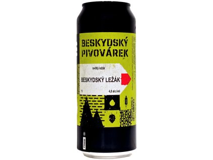 Beskydský pivovárek - Beskydský ležák 12° 0,5l plech 4,8% alc.