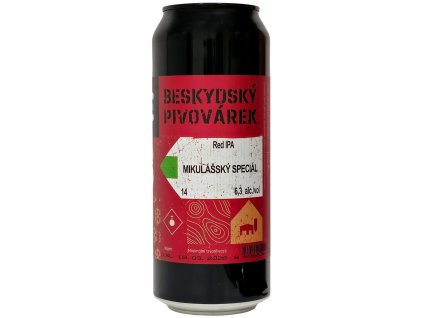 Beskydský pivovárek - Mikulášský speciál 2025 14° 0,5l plech 6,3%alc.