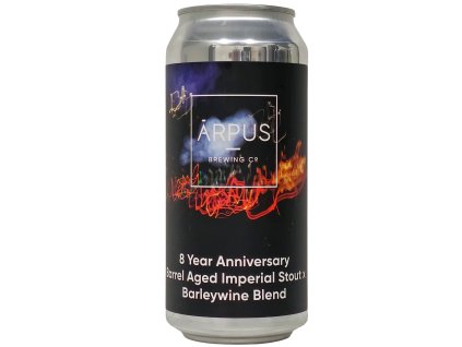 Arpus - 8 Year Anniversary Barrel Aged Imperial Stout X Barleywine Blend 0,44l plech 12% alk.