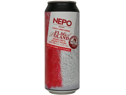 Nepo - Crazy Lines Series: Flag of Poland 500ml can 6,2% alc.