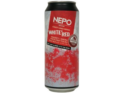 NEPO - Crazy Lines Series: White & Red 500ml can 4,5% alc.