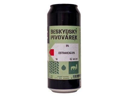 Beskydský pivovárek - Ostravická IPA 14° 0,5l can 6,2% alk.