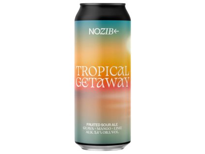 NOZIB - TROPICAL GETAWAY Fruited Sour Ale Guava + Mango + Lime 14° 0,5l can 5,4% alc.