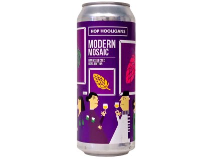 HOP HOOLIGANS - Modern Mosaic - Hand Selected Hops Edition 500ml plech 9% alc.