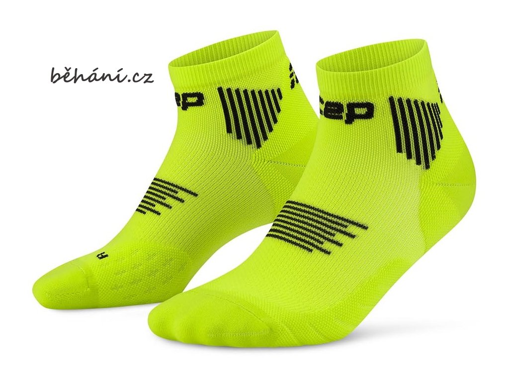Core Run Socks Low Cut 5 0 lime black WP7AKR WP8AKR front 2 transp 4to5