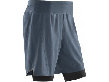 Run 2in1 Shorts grey black W9112K m front