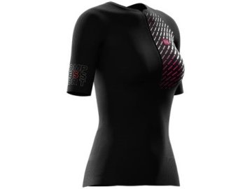 Běžecké tričko Compressport TRAIL RUNNING POSTURAL TOP - černý