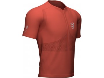 trail half zip fitted ss top red clay s
