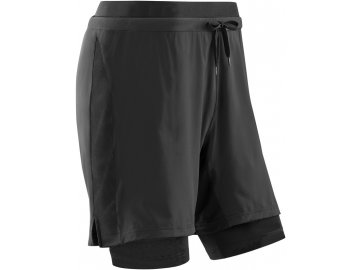 Training 2in1 Shorts black W0815B m front