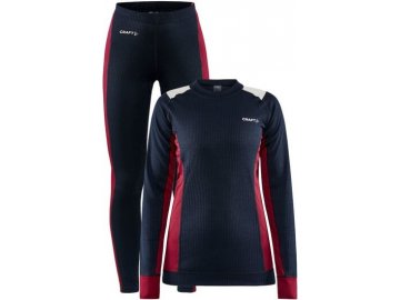 w set craft core dry baselayer tm modra s ruzovou 11