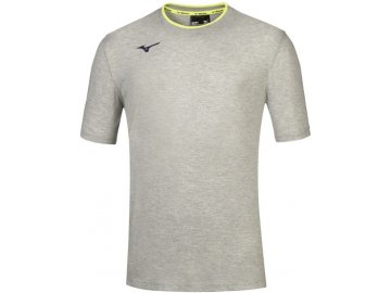 mizuno tee heather grey yellow fluo 4xl