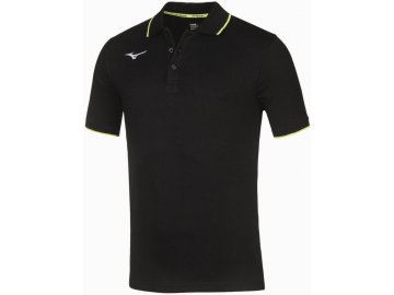 men mizuno polo black yellow fluo xl