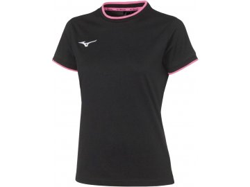 wom mizuno tee black pink fluo s