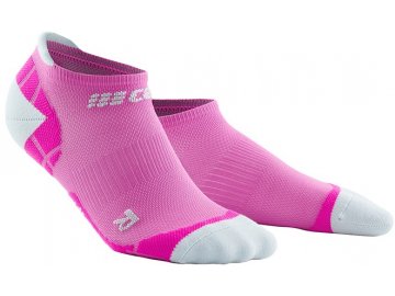 Ultralight Compression No Show Socks pink light grey WP267Y front 2