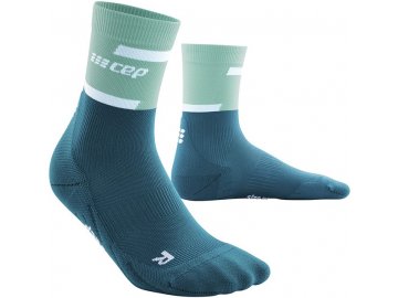 The Run Socks Mid Cut ocean petrol WP2CNR WP3CNR front