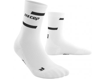 The Run Socks Mid Cut white WP2C0R WP3C0R front