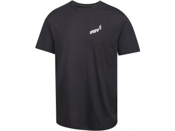 inov 8 graphic tee brand m black graphite tmave seda 1