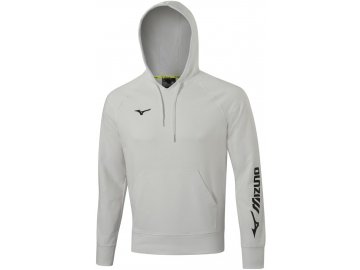 mizuno terry hoodie grey melange 4xl