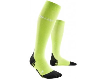 Run Ultralight Socks Tall flash green black WP20CY WP30CY front