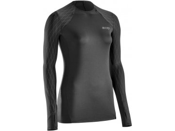 Běžecké tričko CEP COLD WEATHER s dlouhým rukávem - BLACK