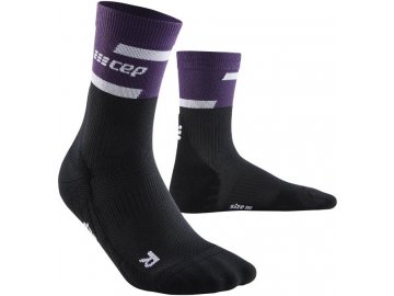 CEP dámské běžecké kompresní vysoké ponožky 4.0 - violet / black
