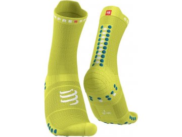 pro racing socks v4 0 run high primrose fjord blue t1