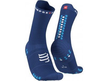 pro racing socks v4 0 run high sodalite fluo blue t1