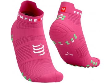 pro racing socks v4 0 run low hot pink summer green t1