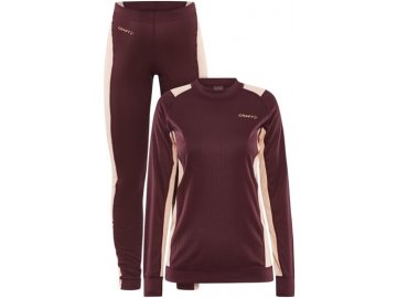 w set craft core dry baselayer cervena 5