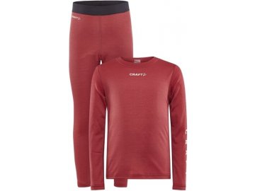 set craft core warm baselayer junior cervena 2