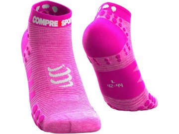 pro racing socks v3 0 run low pink melange t3