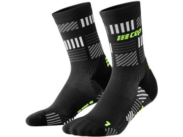 The run limited 2024 2 socks mid cut black neon yellow WP7CDC WP8CDC front