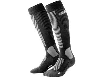 Cold weather socks running tall black WP705U WP805U front 2