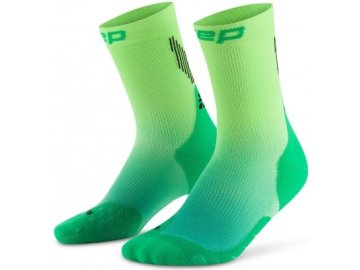 core run edt gradient socks mid cut 5 0 green lime fade wp7chg wp8chg front 2 white 4to5