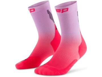 core run edt gradient socks mid cut 5 0 pink lilac fade wp7cqg wp8cqg front 2 white 4to5